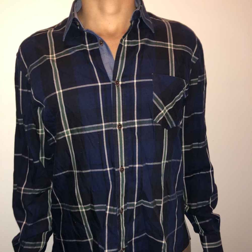 Zara Plaid button down. Size L
